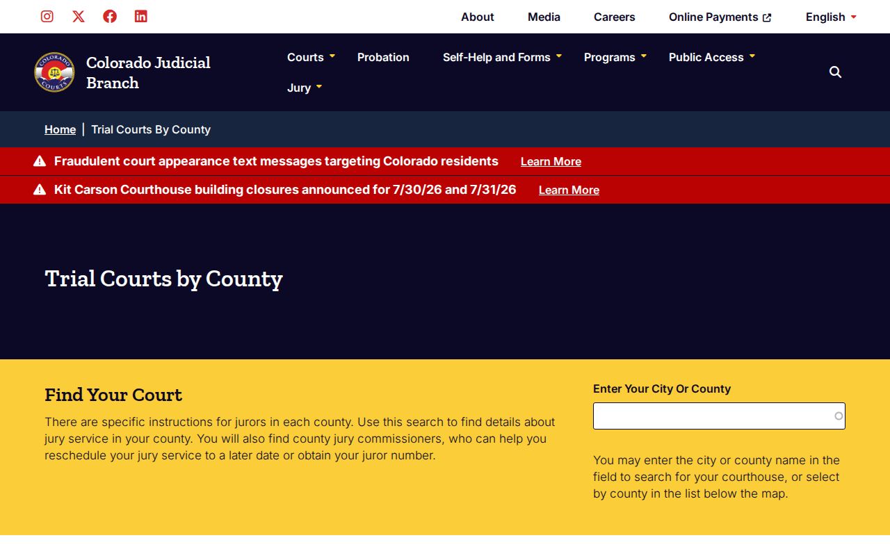 Montrose County court records Colorado court hierarchy overview