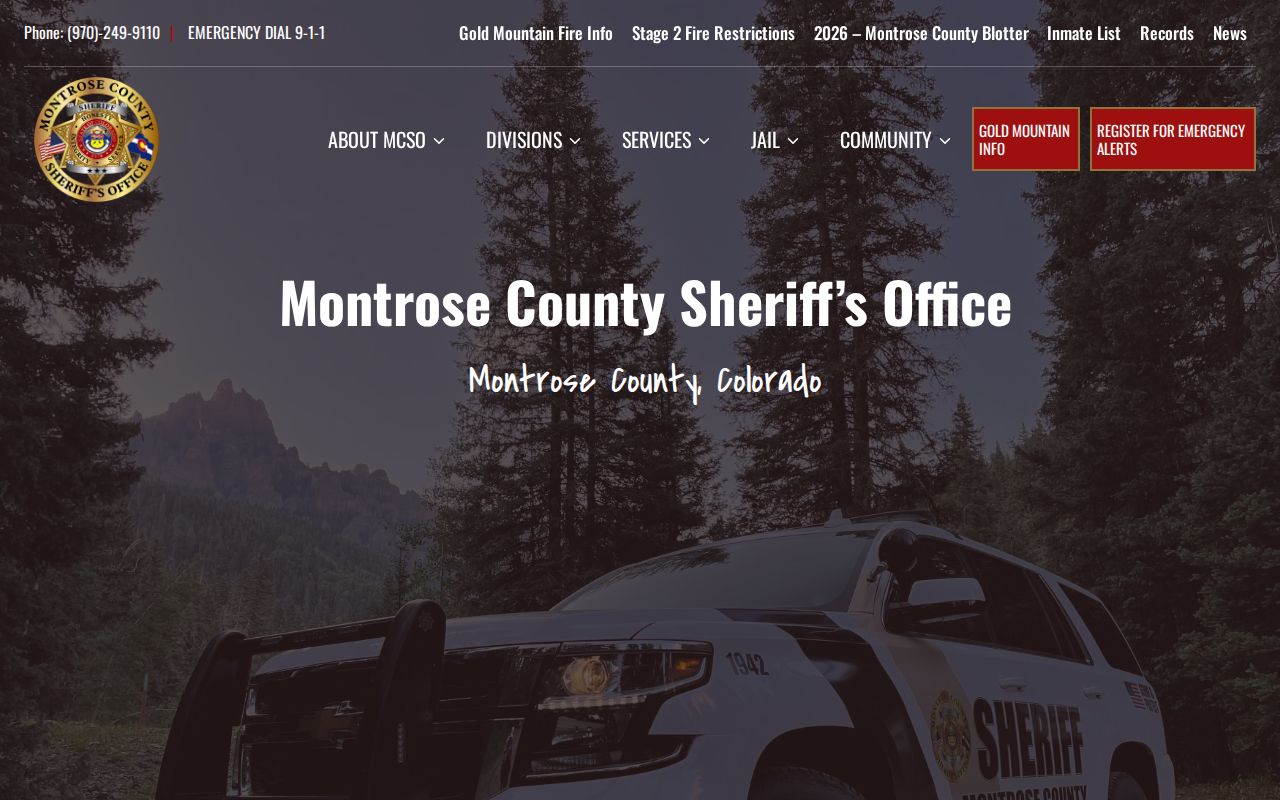 Montrose County court records sheriff and jail information